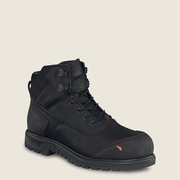 Mens Red Wing Brnr Xp - 6-inch Waterproof Toe - Safety Boots Black/Grey - MOC309168